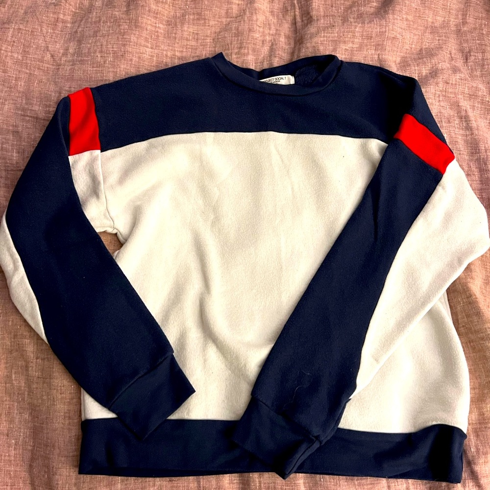 Project Social T Color Block Crew Neck Sweatshirt